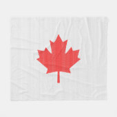 Knit Style Maple Leaf Knitting Motif Fleece Deken (Voorkant (Horizontaal))