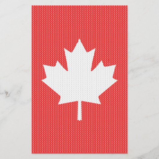 Knit Style Maple Leaf Knitting Motif Flyer (Voorkant)