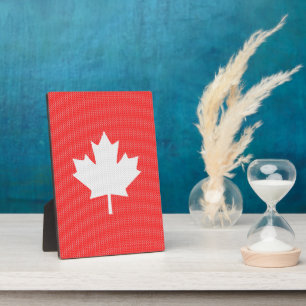 Knit Style Maple Leaf Knitting Motif Fotoplaat