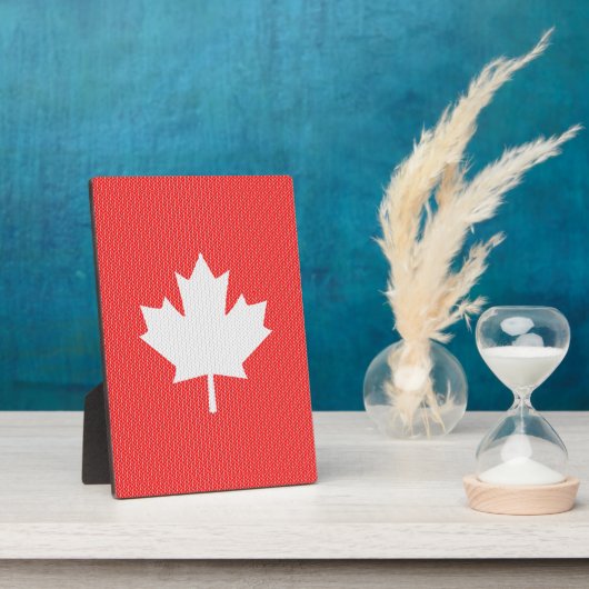 Knit Style Maple Leaf Knitting Motif Fotoplaat (Zijkant)