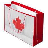 Knit Style Maple Leaf Knitting Motif Groot Cadeauzakje (Voorkant Gekanteld)