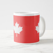 Knit Style Maple Leaf Knitting Motif Grote Koffiekop (Voorkant rechts)