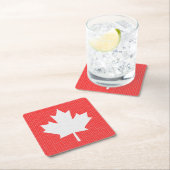 Knit Style Maple Leaf Knitting Motif Kartonnen Onderzetters (Insitu)