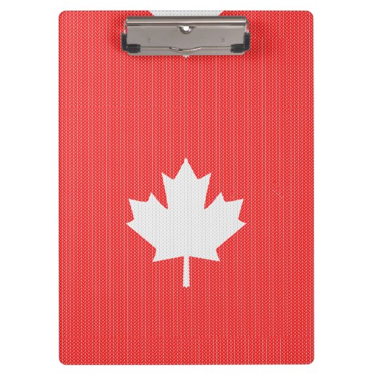 Knit Style Maple Leaf Knitting Motif Klembord (Voorkant)