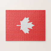 Knit Style Maple Leaf Knitting Motif Legpuzzel (Horizontaal)