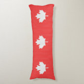 Knit Style Maple Leaf Knitting Motif Lichaamskussen (Voorkant Verticaal)