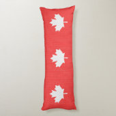 Knit Style Maple Leaf Knitting Motif Lichaamskussen (Achterkant (Verticaal))