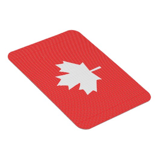 Knit Style Maple Leaf Knitting Motif Magneet (Rechterzijde)