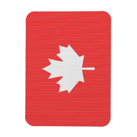 Knit Style Maple Leaf Knitting Motif Magneet (Verticaal)