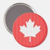 Knit Style Maple Leaf Knitting Motif Magneet (Voorkant / Achterkant)
