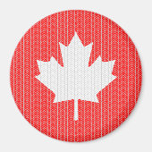 Knit Style Maple Leaf Knitting Motif Magneet (Voorkant)
