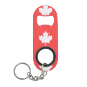 Knit Style Maple Leaf Knitting Motif Mini Flessenopener (Voorkant)