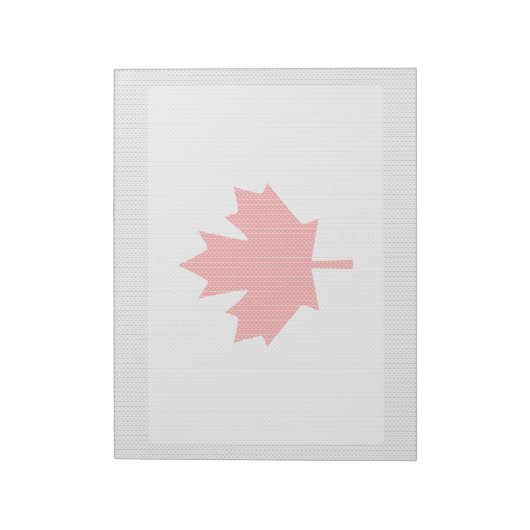 Knit Style Maple Leaf Knitting Motif Notitieblok (Linkerzijde)