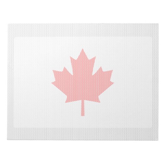 Knit Style Maple Leaf Knitting Motif Notitieblok (Voorkant)