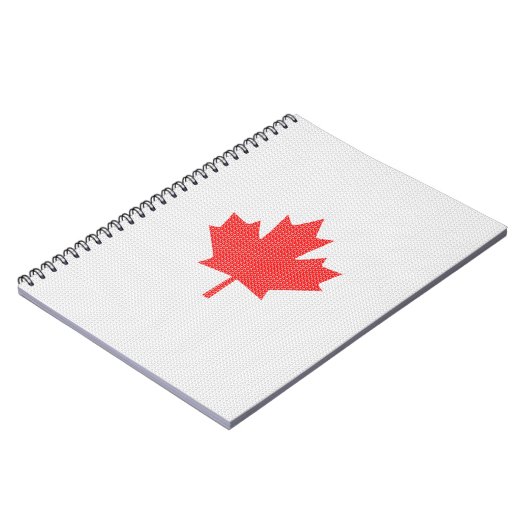 Knit Style Maple Leaf Knitting Motif Notitieboek (Linkerzijde)