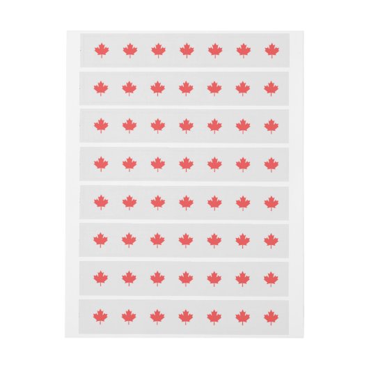 Knit Style Maple Leaf Knitting Motif Omwikkelbaar Adreslabel (Vel)