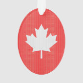 Knit Style Maple Leaf Knitting Motif Ornament (achterkant)