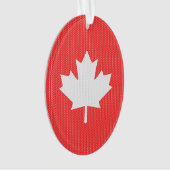 Knit Style Maple Leaf Knitting Motif Ornament (voorkant)