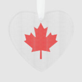 Knit Style Maple Leaf Knitting Motif Ornament (voorkant)
