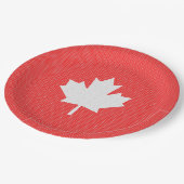 Knit Style Maple Leaf Knitting Motif Papieren Bordje (Gekanteld)