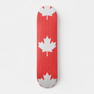 Knit Style Maple Leaf Knitting Motif Persoonlijk Skateboard