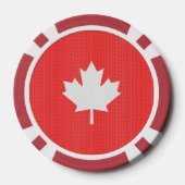 Knit Style Maple Leaf Knitting Motif Poker Chips (Achterkant)