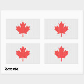 Knit Style Maple Leaf Knitting Motif Rechthoekige Sticker (Vel)