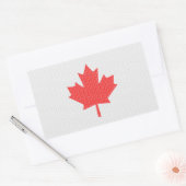 Knit Style Maple Leaf Knitting Motif Rechthoekige Sticker (Envelop)