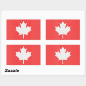 Knit Style Maple Leaf Knitting Motif Rechthoekige Sticker (Vel)