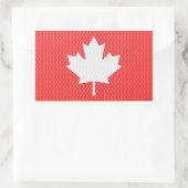 Knit Style Maple Leaf Knitting Motif Rechthoekige Sticker (Tas)