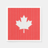 Knit Style Maple Leaf Knitting Motif Servetten (Voorkant)