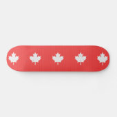Knit Style Maple Leaf Knitting Motif Skateboard (Horizontaal)