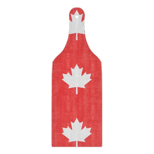 Knit Style Maple Leaf Knitting Motif Snijplank (Voorkant)