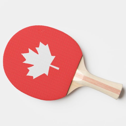 Knit Style Maple Leaf Knitting Motif Tafeltennisbatje (Zijkant)