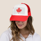 Knit Style Maple Leaf Knitting Motif Trucker Pet (In situ)