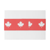 Knit Style Maple Leaf Knitting Motif Uitnodigingen Wikkel (Achterkant Voorbeeld)