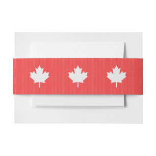 Knit Style Maple Leaf Knitting Motif Uitnodigingen Wikkel