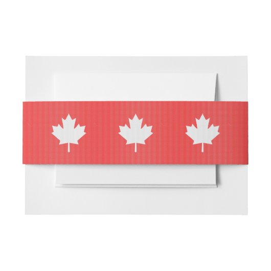 Knit Style Maple Leaf Knitting Motif Uitnodigingen Wikkel (Voorkant Voorbeeld)