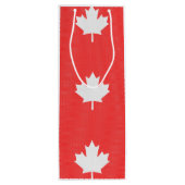 Knit Style Maple Leaf Knitting Motif Wijn Cadeautas (Achterkant)