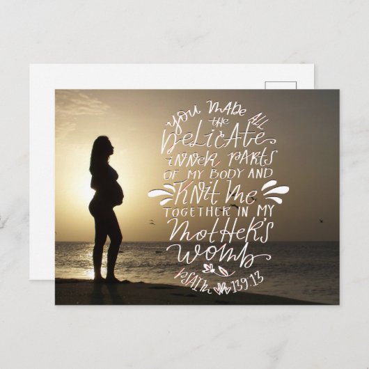 Knit Together in Moeder's Womb Briefkaart (Voorkant / Achterkant)