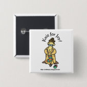 Knit voor Joy-toets Vierkante Button 5,1 Cm (Voorkant /achterkant)