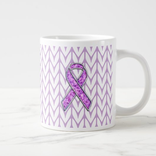 Knit voor kristalvormig roze lint grote koffiekop (Rechts)