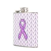 Knit voor kristalvormig roze lint heupfles (Links)