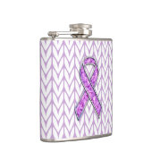 Knit voor kristalvormig roze lint heupfles (Rechts)