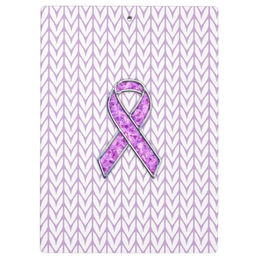 Knit voor kristalvormig roze lint klembord (Achterkant)