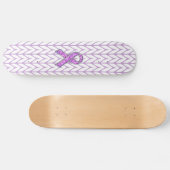 Knit voor kristalvormig roze lint persoonlijk skateboard (Horizontaal)