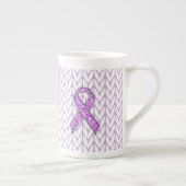 Knit voor kristalvormig roze lint porselein kop (Rechts)