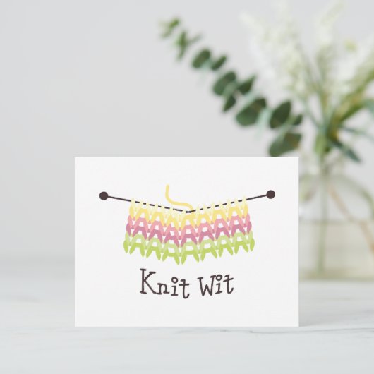 Knit Wit. Briefkaart (Staand voorkant)