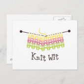 Knit Wit. Briefkaart (Voorkant / Achterkant)