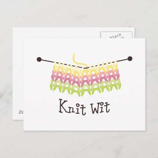 Knit Wit. Briefkaart (Voorkant / Achterkant)